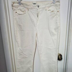 Paige White DenimTapered Leg Jeans Women's Size 33 Women's (14-16)